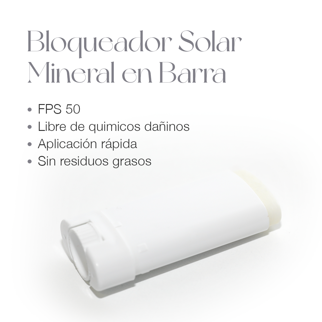 KIT BLOQUEADOR SOLAR MINERAL EN BARRA + BLOQUEADOR SOLAR EN CREMA FPS 50