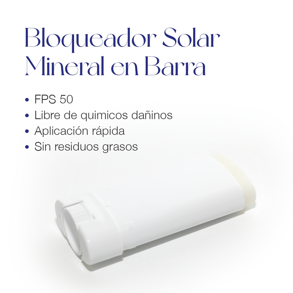 BLOQUEADOR SOLAR MINERAL TRANSPARENTE EN BARRA
