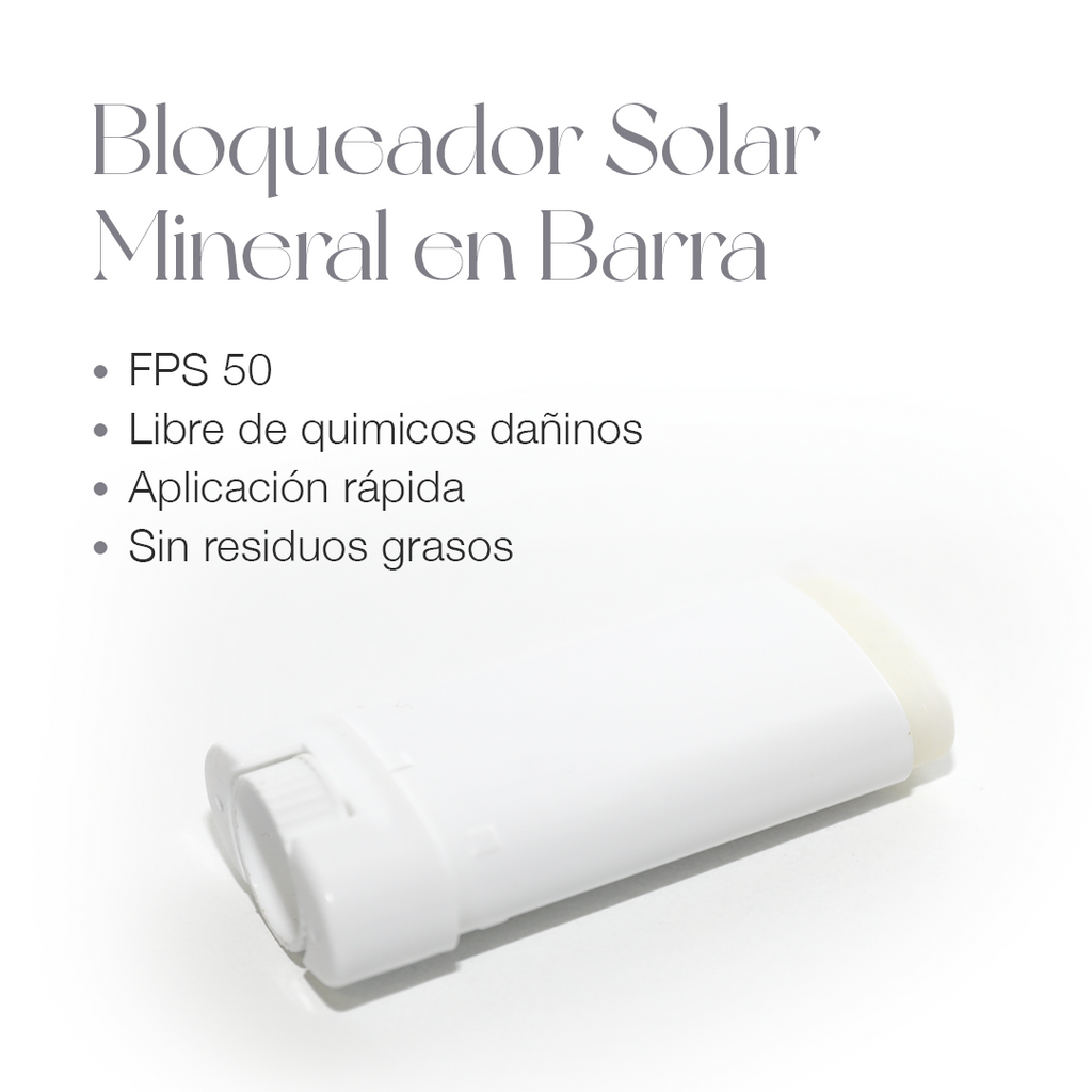 KIT BLOQUEADOR SOLAR MINERAL EN BARRA + BLOQUEADOR SOLAR EN CREMA FPS 50