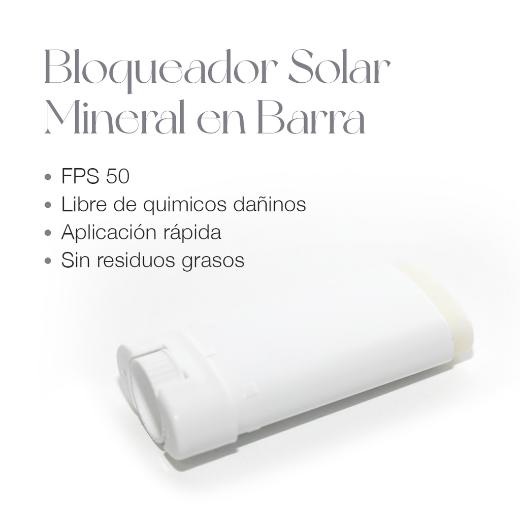 KIT BLOQUEADOR SOLAR MINERAL EN BARRA + BLOQUEADOR SOLAR EN CREMA FPS 50