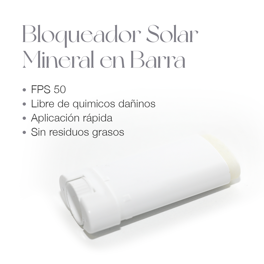 KIT BLOQUEADOR SOLAR MINERAL EN BARRA + BLOQUEADOR SOLAR EN CREMA FPS 50