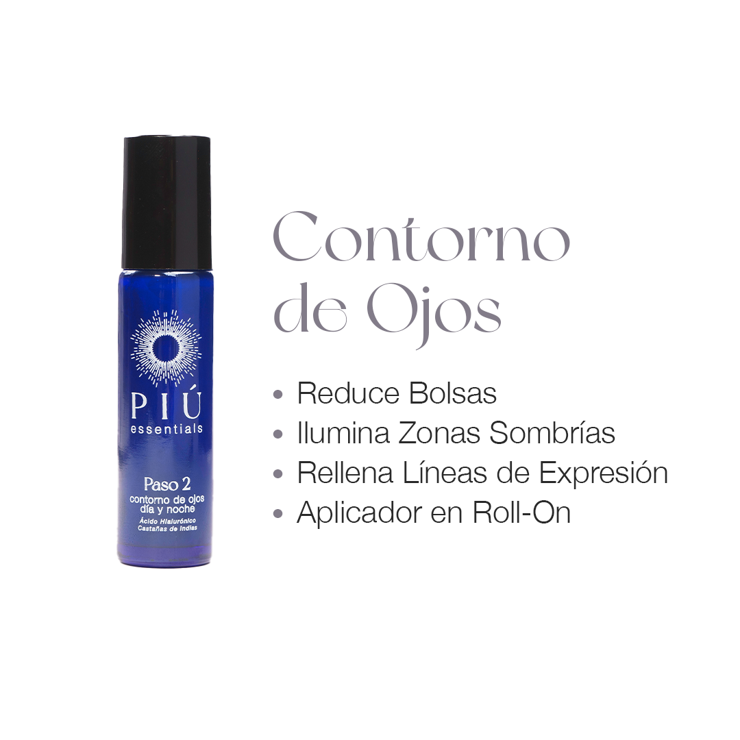 PASO 2: CONTORNO DE OJOS ROLL ON CON ÁCIDO HIALURÓNICO Y CASTAÑA DE INDIAS