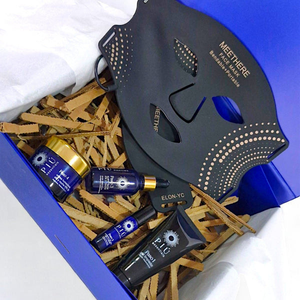 COFRE PREMIUN MASCARA FACIAL LED CON RUTINA CUIDADO FACIAL DÍA-NOCHE MOTHERS DAY