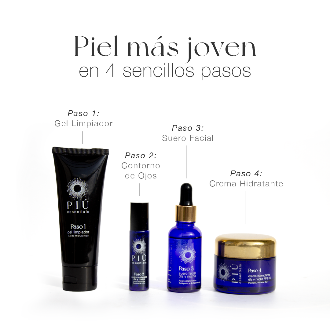 BUNDLE PACK DELUXE RUTINA PIÚ ESSENTIALS 4 PASOS CON MÁSCARA LED