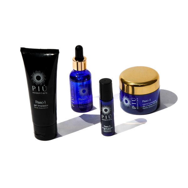 RUTINA PIÚ ESSENTIALS 4 PASOS